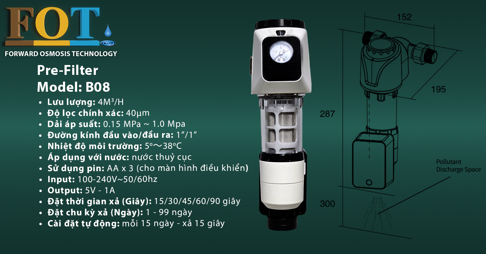 Pre-filter Model B08
